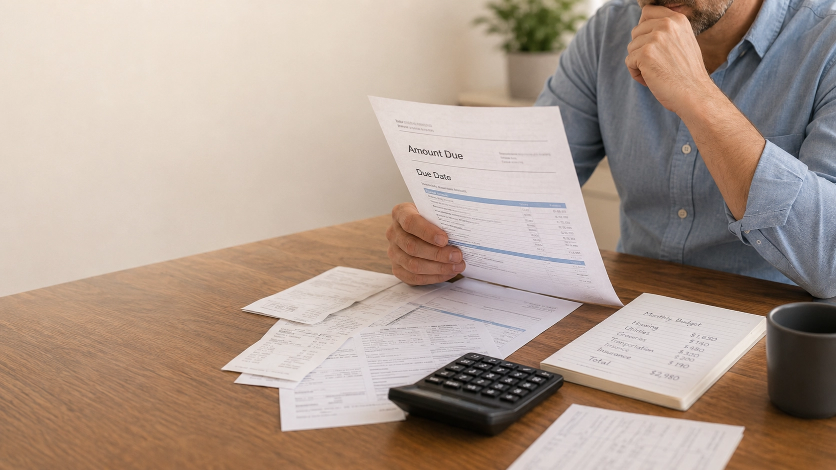Taxpayer reviewing an amount due notice when unable to pay taxes in full